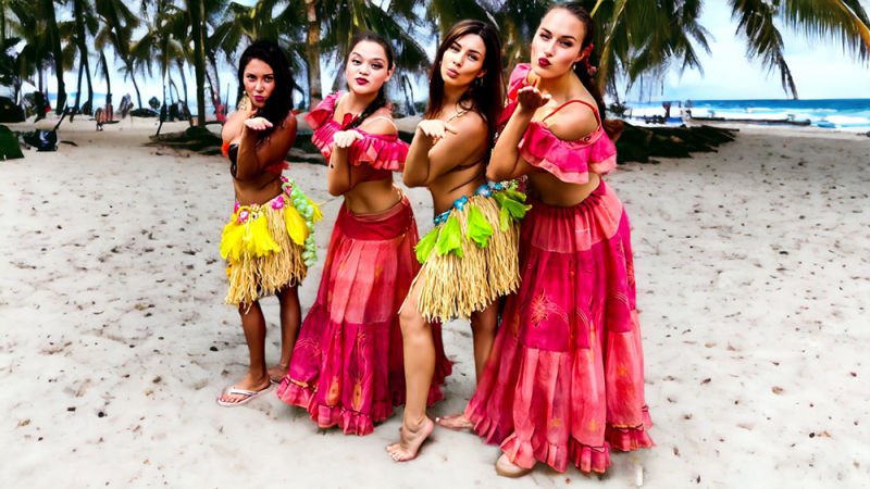 Hawai dansen gemixt
